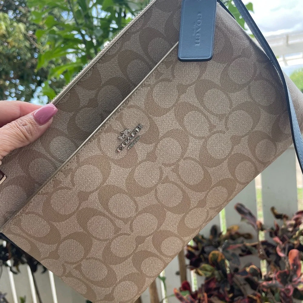 Coach Beige Signature Crossbody Bag - Picture 1 of 5